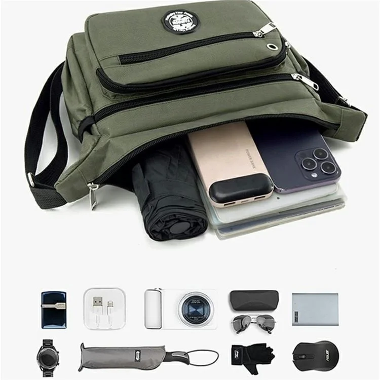 Bolsa Mensageiro de Tecido Oxford - Verde