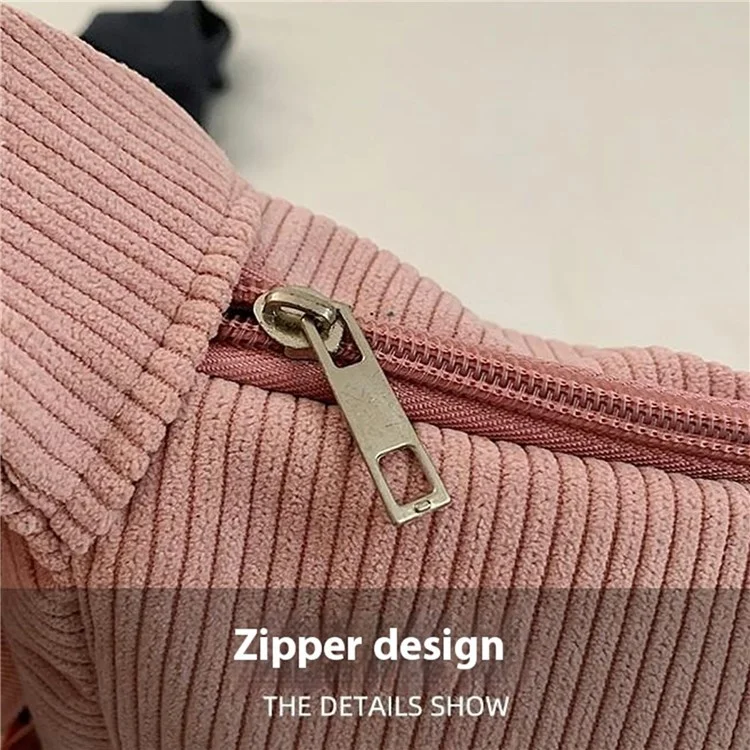 Bolsa Minimalista de Cor Sólida Tipo Dumpling para Outono/Inverno, Transversal com Bolsinha Pequena - Rosa