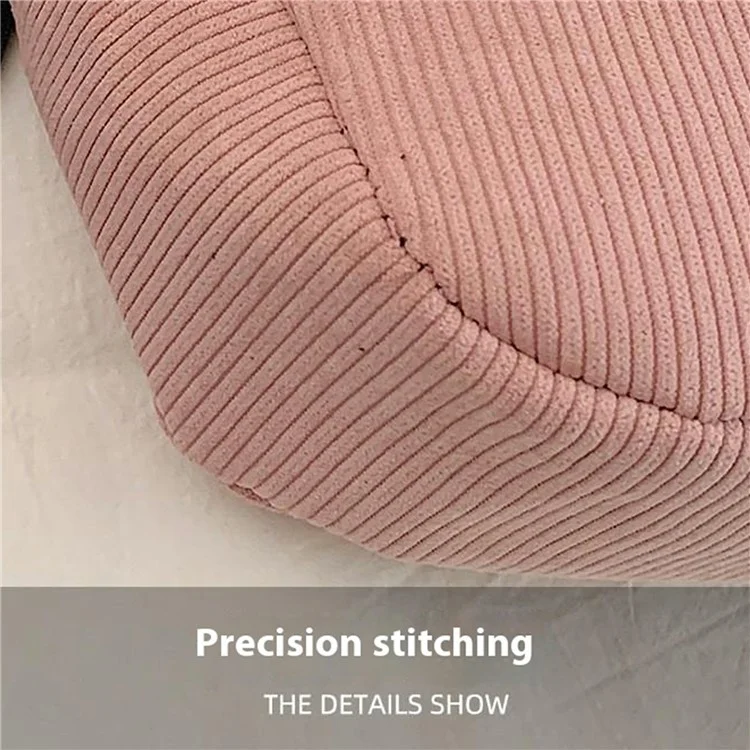 Bolsa Minimalista de Cor Sólida Tipo Dumpling para Outono/Inverno, Transversal com Bolsinha Pequena - Rosa