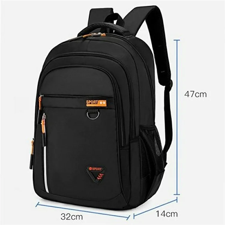 Großvolumiger Business-Laptop-Rucksack für Männer - Outdoor Casual Reise Schultasche - Orange
