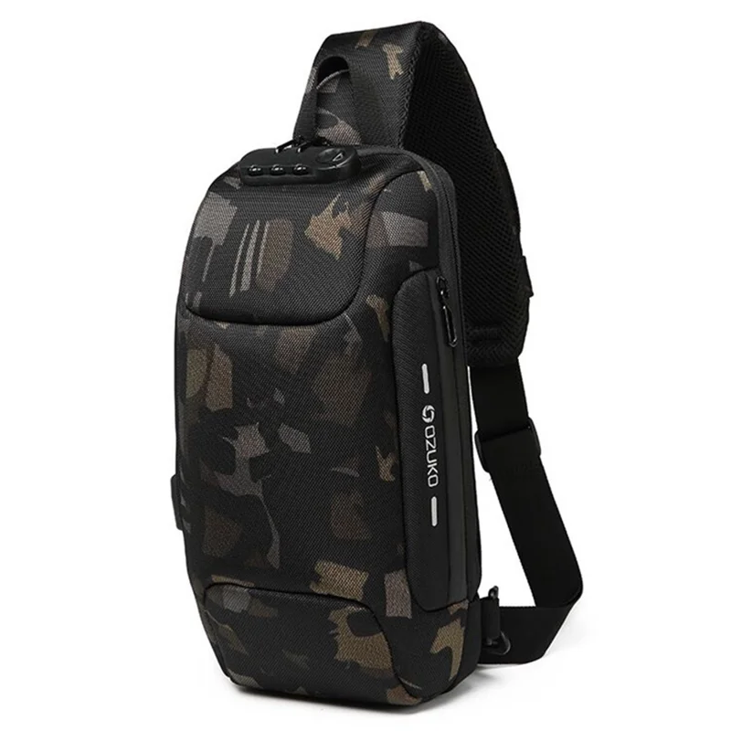 OZUKO Multifunction Lightweight Chest Bag Waterproof Anti-scratch Shoulder Bag - Camouflage