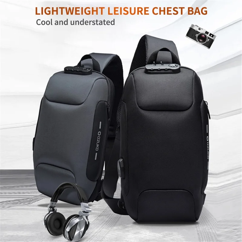 OZUKO Multifunction Lightweight Chest Bag Waterproof Anti-scratch Shoulder Bag - Camouflage