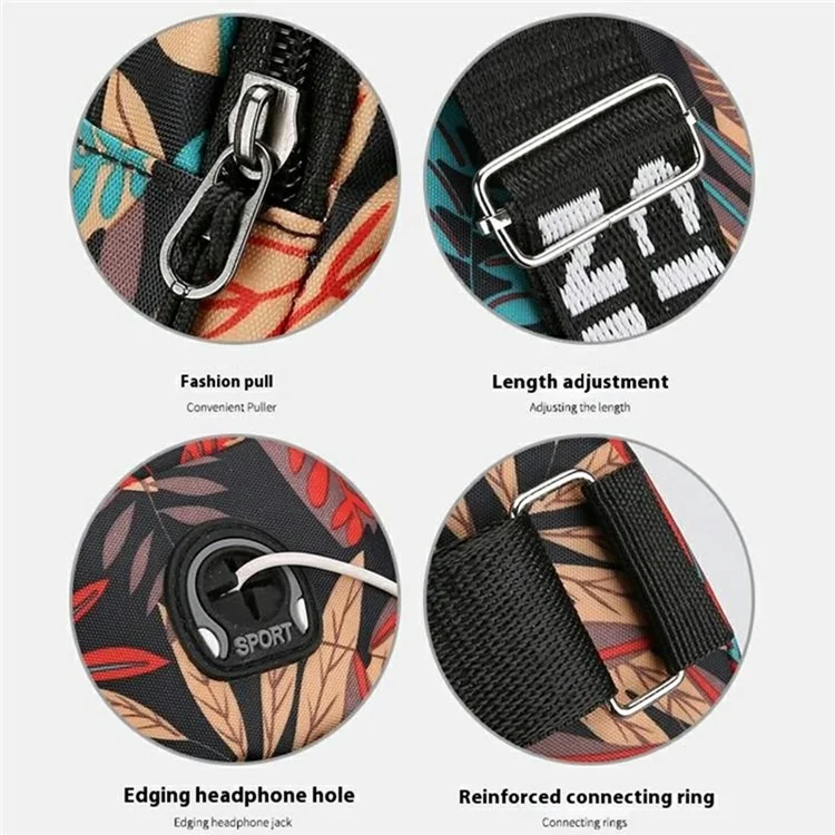 Stylish Crossbody Chest Bag Unisex Nylon Single Shoulder Sling Pack, Small Size 25x15x5cm - Black