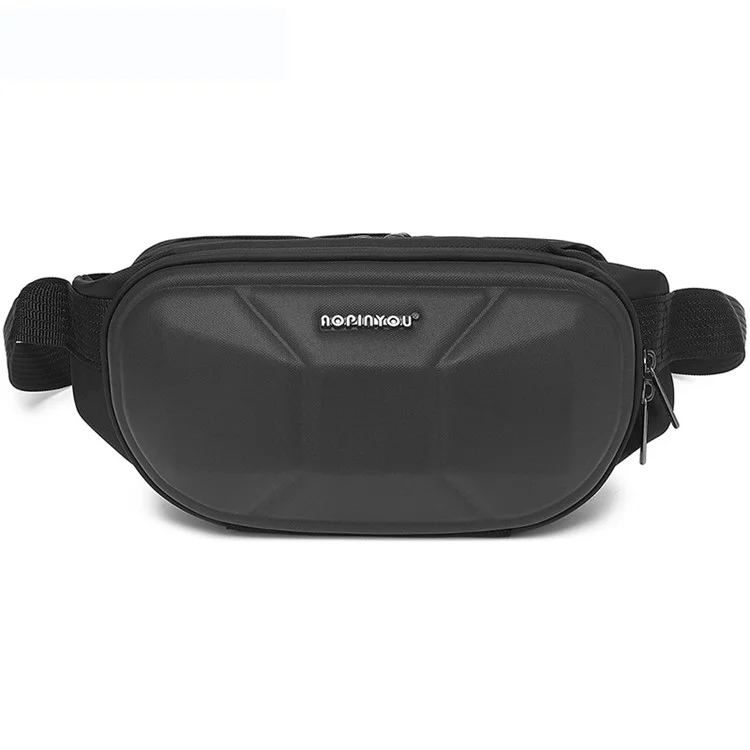 AOPINYOU AP-40 Modische Herren Hartschalen Umhängetasche Wasserdichte Reise Gürteltasche - Schwarz