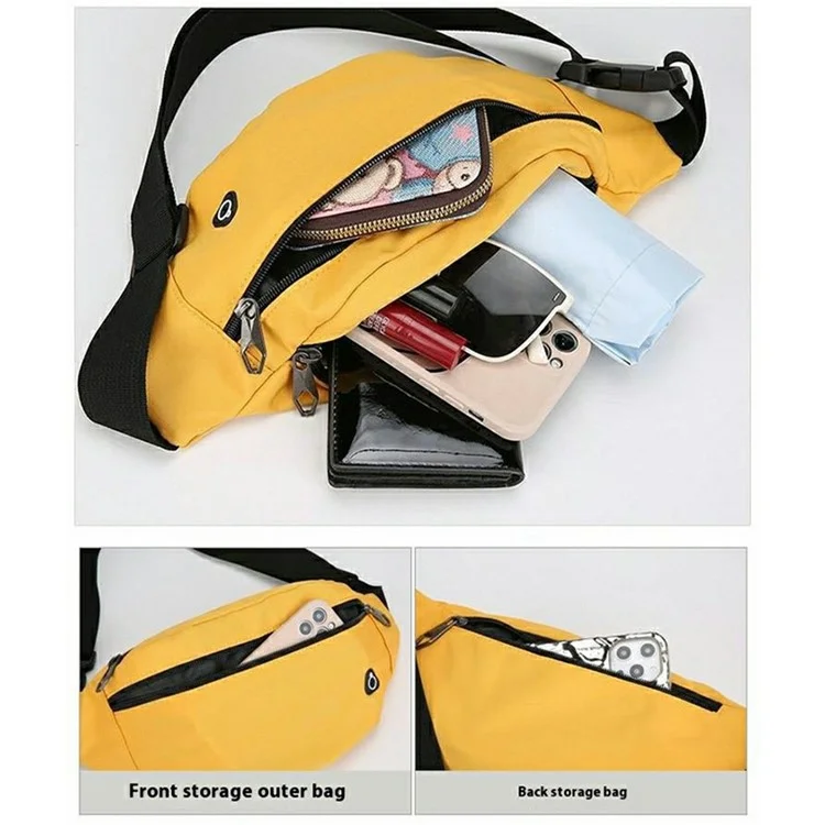 Unisex Brusttasche Hüfttasche Leichte Multifunktionale Outdoor-Sporttasche Gürteltasche Geldbörsentasche - Gelb