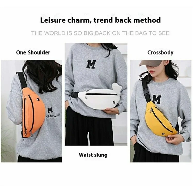 Unisex Brusttasche Hüfttasche Leichte Multifunktionale Outdoor-Sporttasche Gürteltasche Geldbörsentasche - Gelb