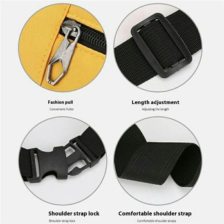 Unisex Brusttasche Hüfttasche Leichte Multifunktionale Outdoor-Sporttasche Gürteltasche Geldbörsentasche - Gelb