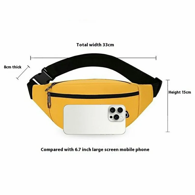 Unisex Brusttasche Hüfttasche Leichte Multifunktionale Outdoor-Sporttasche Gürteltasche Geldbörsentasche - Gelb