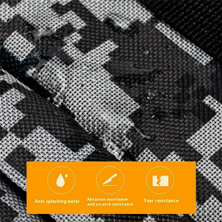 Mochila de Viaje Camuflaje de Gran Capacidad para Exteriores de Tela Oxford Bolsa de Mochila de Senderismo para Hombres con Doble Hombro - Negro