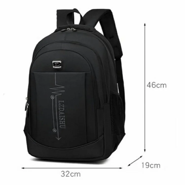 Multifunctional Oxford Cloth Backpack Unisex Students Large Capacity Casual Travel Daypack - Orange