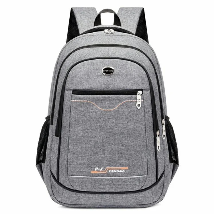 Business Casual Men Women Large Capacity Backpack School Bag Waterproof Oxford Cloth Travel Laptop Bag - Grey