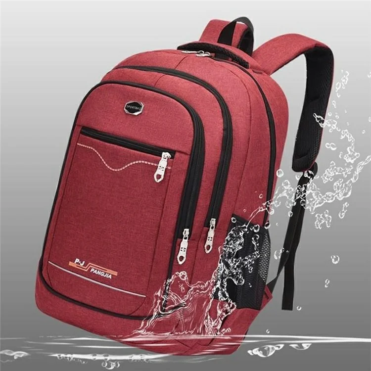 Business Casual Men Women Large Capacity Backpack School Bag Waterproof Oxford Cloth Travel Laptop Bag - Grey