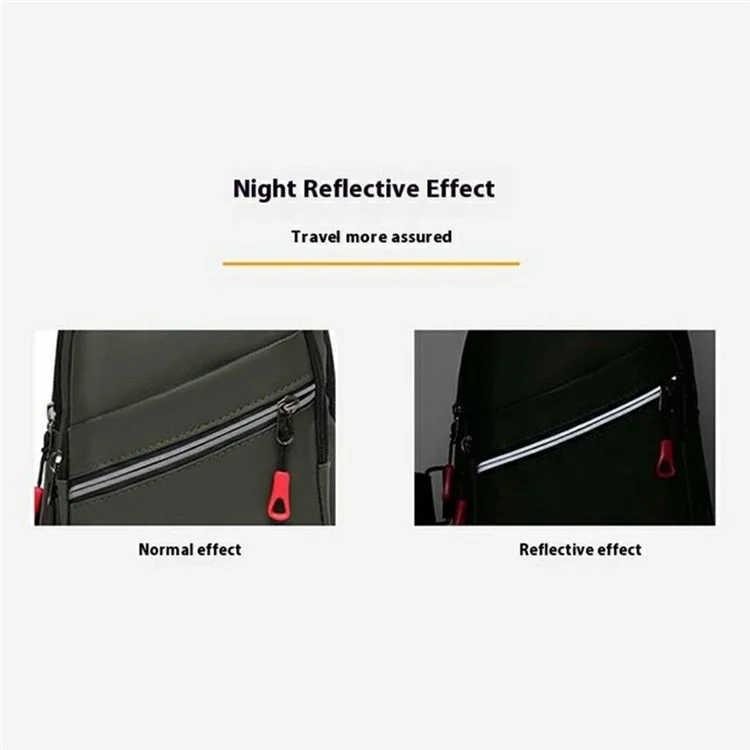 Borsa a tracolla da uomo in nylon verde per viaggio e sport, con porta telefono, stile casual e business