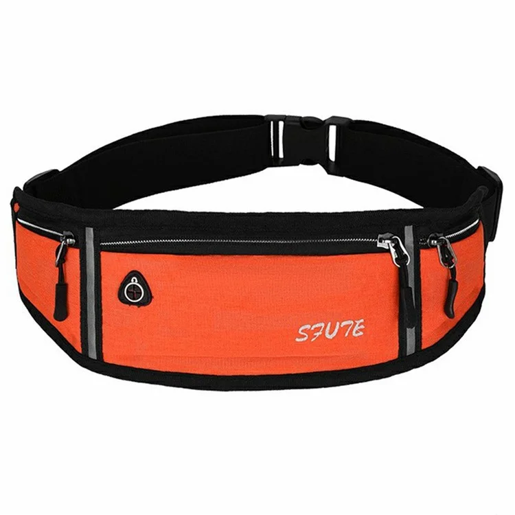 Professional Running Belt Waist Pack Invisible Pocket Phone Holder Men Women Fitness Gym Sports Bag - Orange