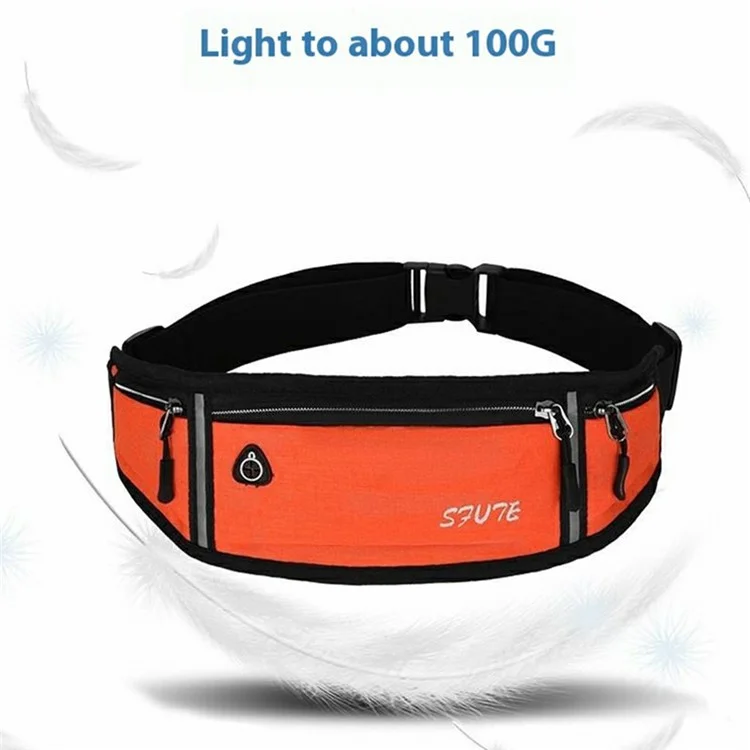 Professional Running Belt Waist Pack Invisible Pocket Phone Holder Men Women Fitness Gym Sports Bag - Orange