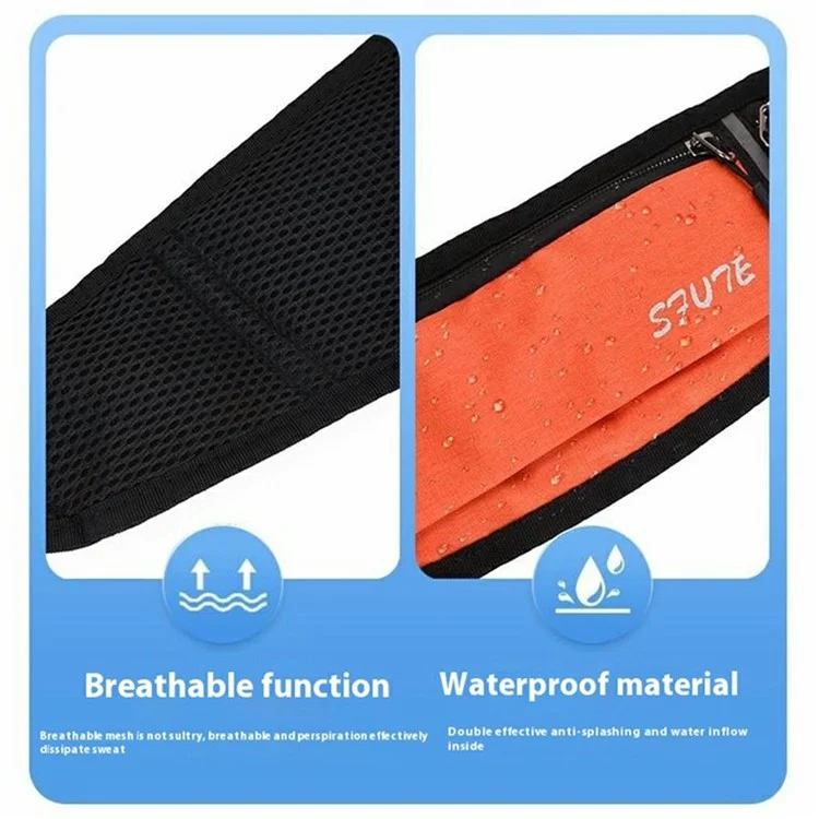 Professional Running Belt Waist Pack Invisible Pocket Phone Holder Men Women Fitness Gym Sports Bag - Orange