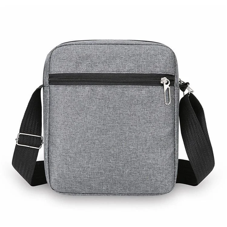 2355 Crossbody Single Shoulder Bag Multi Pocket Nylon Men Business Messenger Bag - Grey