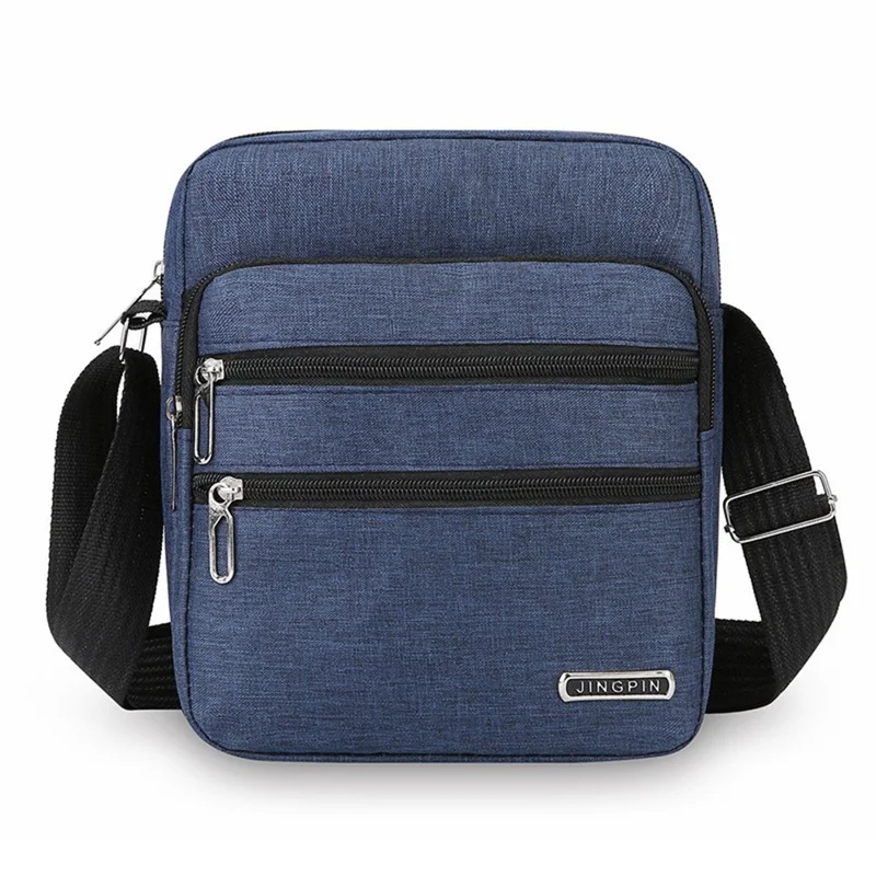Sac messager à bandoulière 2355 pour homme, en nylon multi-poches pour les affaires - Bleu