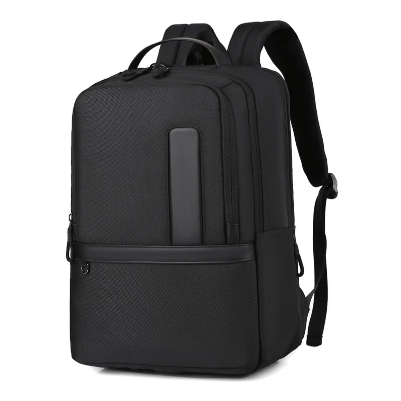 B727 Mochila Impermeable de Tela Oxford para Portátil, Gran Capacidad, Bolso de Viaje de Negocios para Hombre - Negro