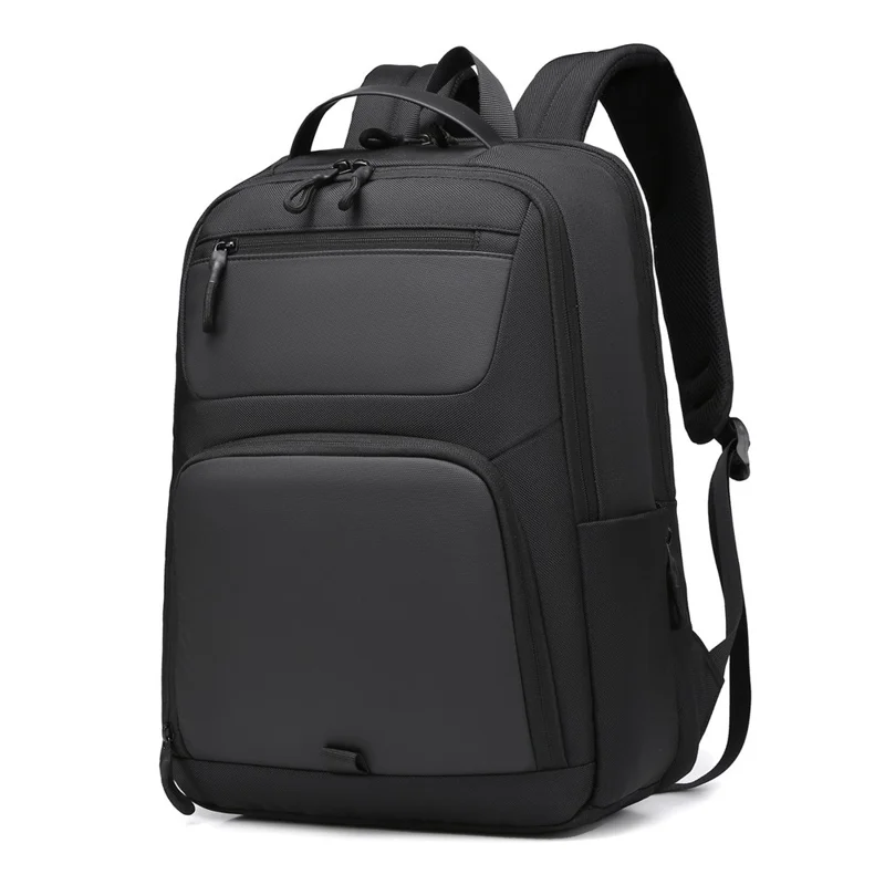 Bolso bandolera para portátil B725 de tela Oxford, impermeable, para portátiles de 16 pulgadas, mochila para hombres de negocios - Negro