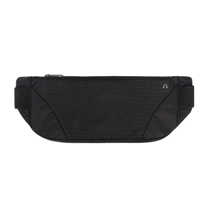 Waterproof Ultra Thin Invisible Waist Pack Large Capacity Running Sports Phone Storage Belt Bag - Black