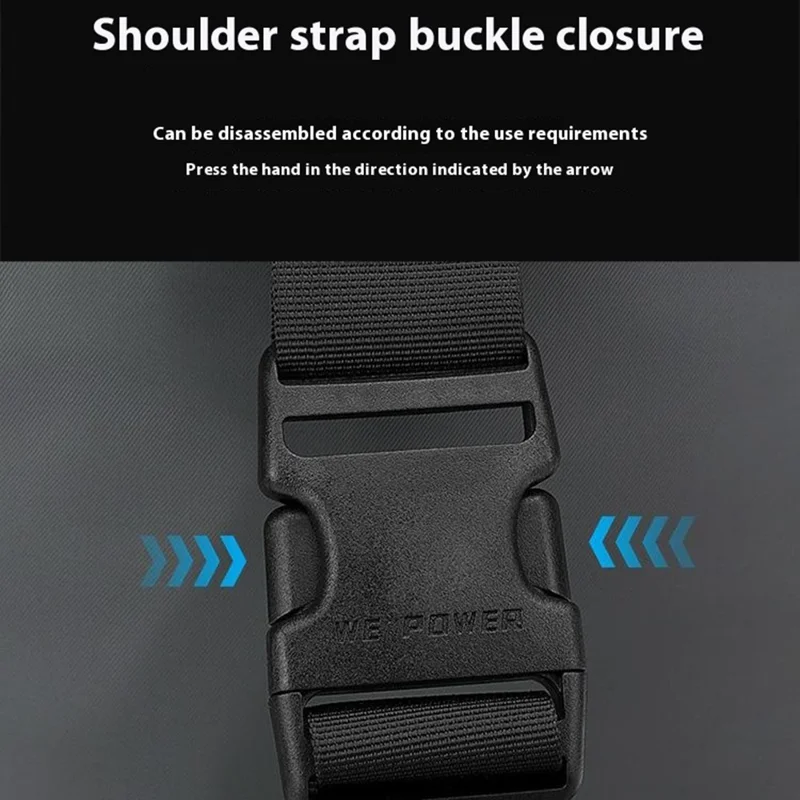 WEPOWER 999-15 Men Chest Bag Casual Commuting Nylon Crossbody Sling Pack Backpack - Dark Blue