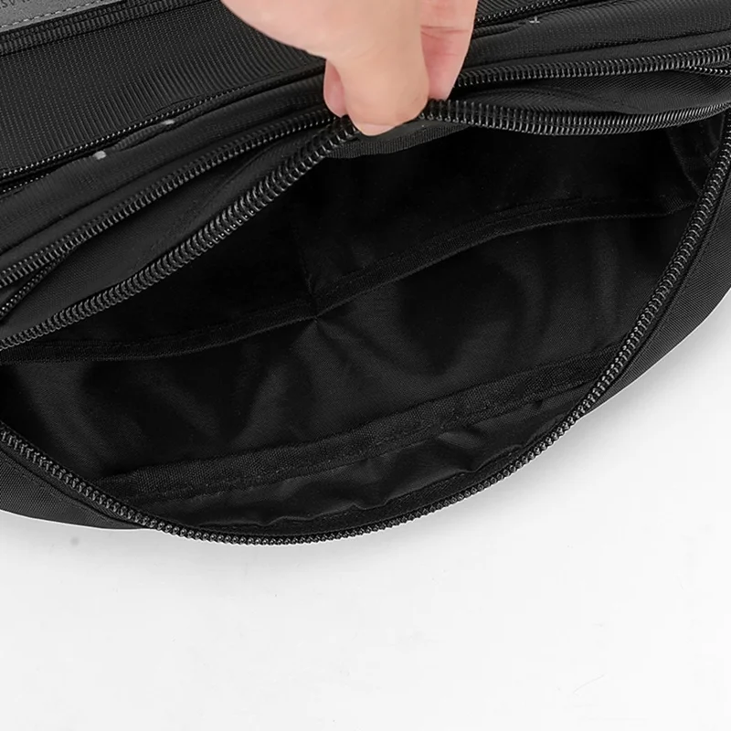 WEPOWER 8102 Herren Umhängetasche Mehrschichtig Wasserdicht Nylon Lässig Reise Kuriertasche - Schwarz
