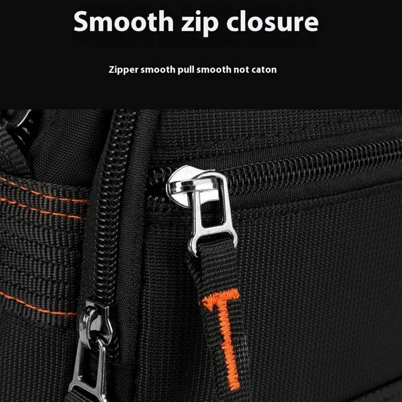 WEPOWER 8102 Herren Umhängetasche Mehrschichtig Wasserdicht Nylon Lässig Reise Kuriertasche - Schwarz