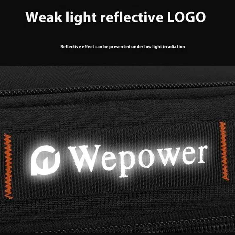 WEPOWER 8102 Herren Umhängetasche Mehrschichtig Wasserdicht Nylon Lässig Reise Kuriertasche - Schwarz