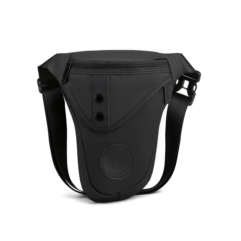 HAOSHUAI 391 Outdoor Cycling Drop Leg Bag Casual Crossbody Chest Bag Nylon Waist Pack - Black