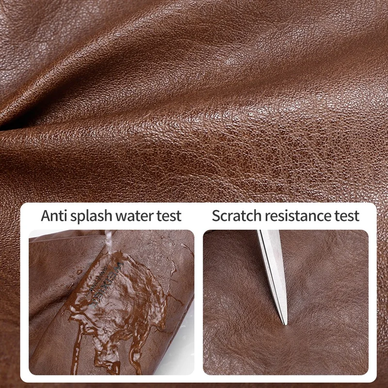 WEIXIER X453 Umhängetasche Brusttasche Modernes Minimalistisches Design Wasserabweisende PU-Ledertasche mit Reißverschlusstaschen vorne - Braun