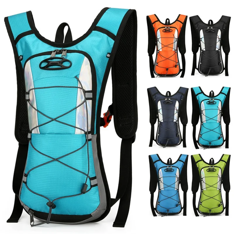 2282 Outdoor-Sport Hydration Nylon-Rucksack Radfahren Wandern Laufen Reisen Unisex Wasserblasen-Pack - See-Blau