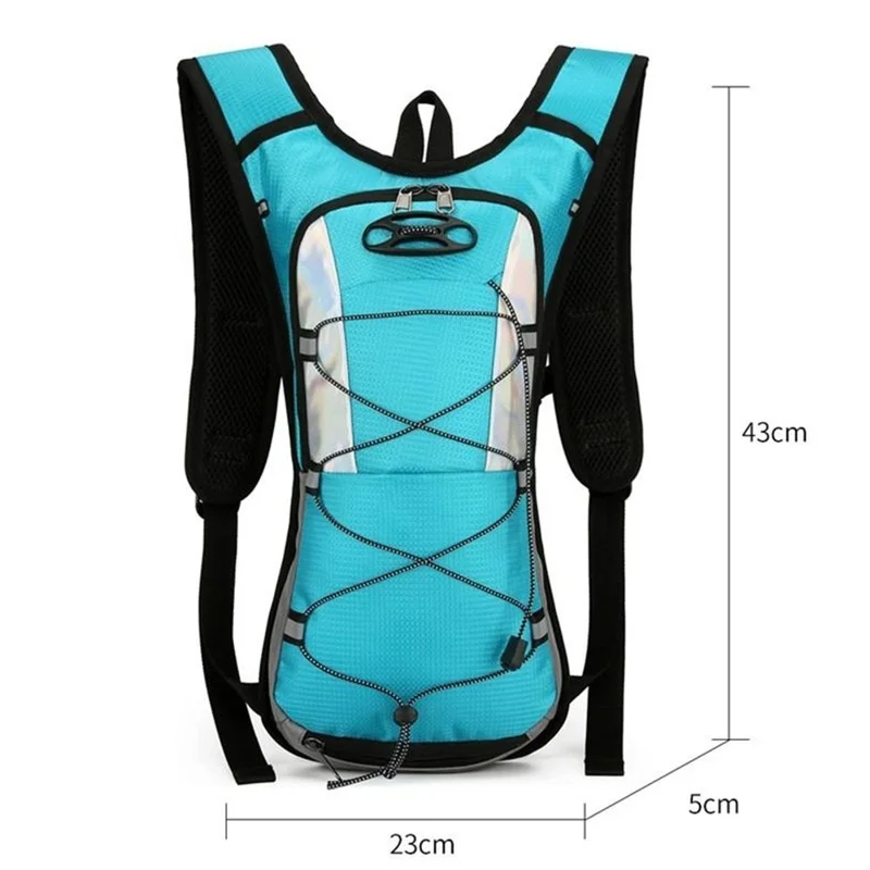 2282 Outdoor-Sport Hydration Nylon-Rucksack Radfahren Wandern Laufen Reisen Unisex Wasserblasen-Pack - See-Blau