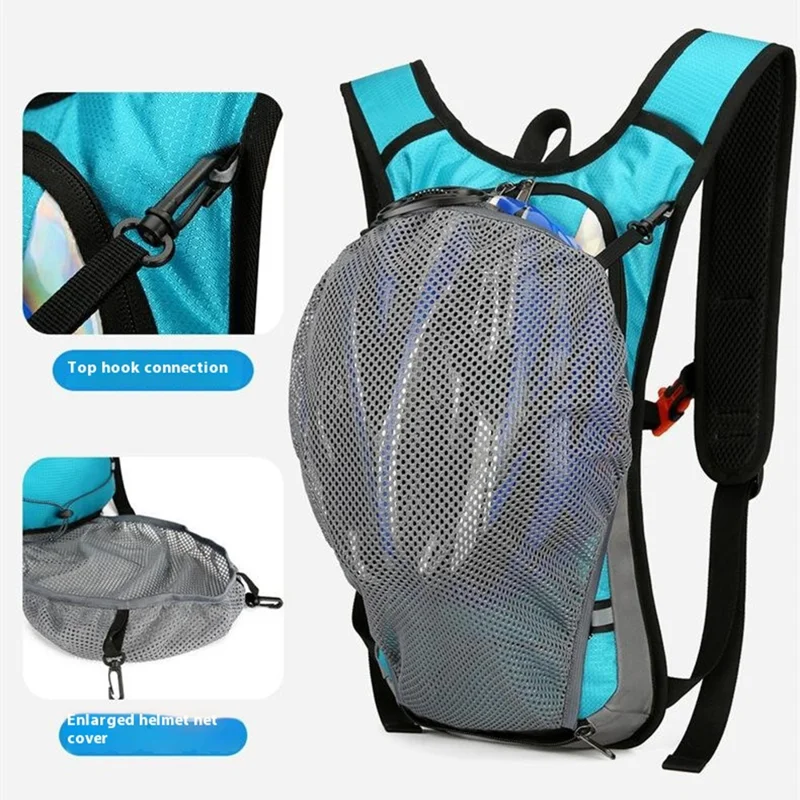 2282 Outdoor-Sport Hydration Nylon-Rucksack Radfahren Wandern Laufen Reisen Unisex Wasserblasen-Pack - See-Blau