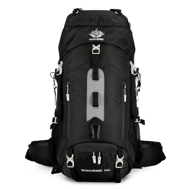 VANAHEIMR 2297 Großer Outdoor-Rucksack für Camping, wasserdicht, aus Nylon, für Reisen - Schwarz
