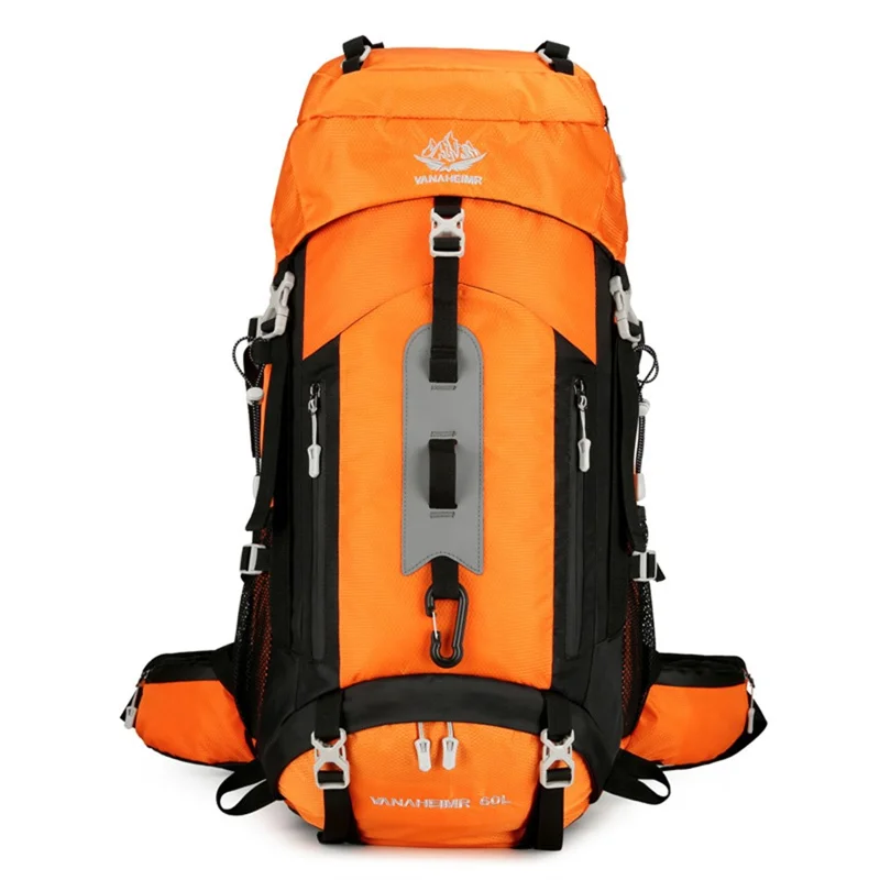 VANAHEIMR 2297 Großvolumiger Outdoor-Campingrucksack Wasserdicht Nylon Reiserucksack - Orange