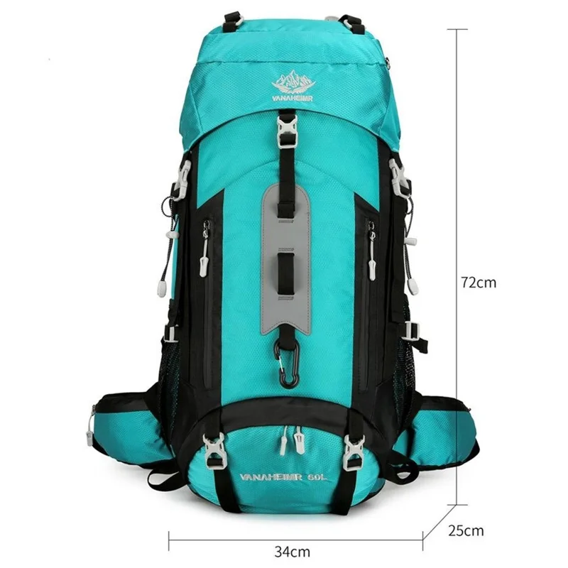 VANAHEIMR 2297 Großvolumiger Outdoor-Campingrucksack Wasserdicht Nylon Reiserucksack - Orange
