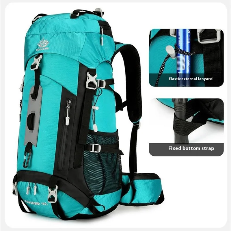 VANAHEIMR 2297 Großvolumiger Outdoor-Campingrucksack Wasserdicht Nylon Reiserucksack - Orange
