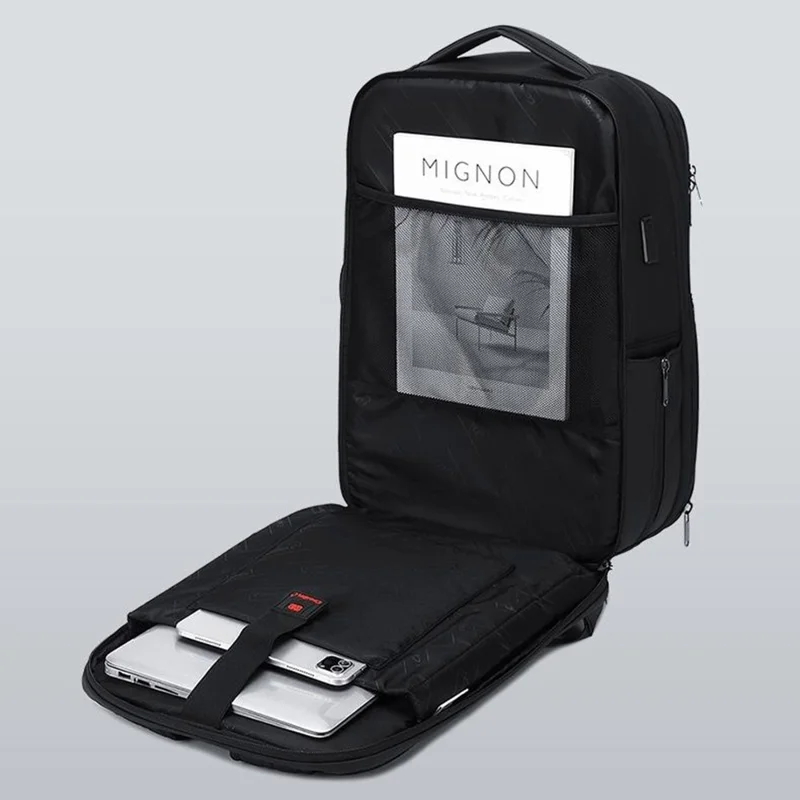 COOLBELL CB-8309 Mochila Executiva para Laptop Antifurto Expansível para Viagem com Porta USB + Type-C - Preto