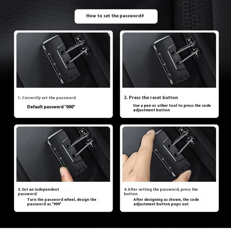 COOLBELL CB-8309 Mochila Executiva para Laptop Antifurto Expansível para Viagem com Porta USB + Type-C - Preto