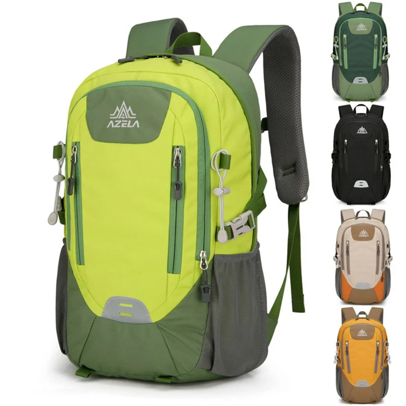 AZELA A1326 Outdoor-Rucksack für Sport, leicht und wasserdicht, Nylon-Daypack für Marathon und 15,6-Zoll-Laptop - Dunkelgrün