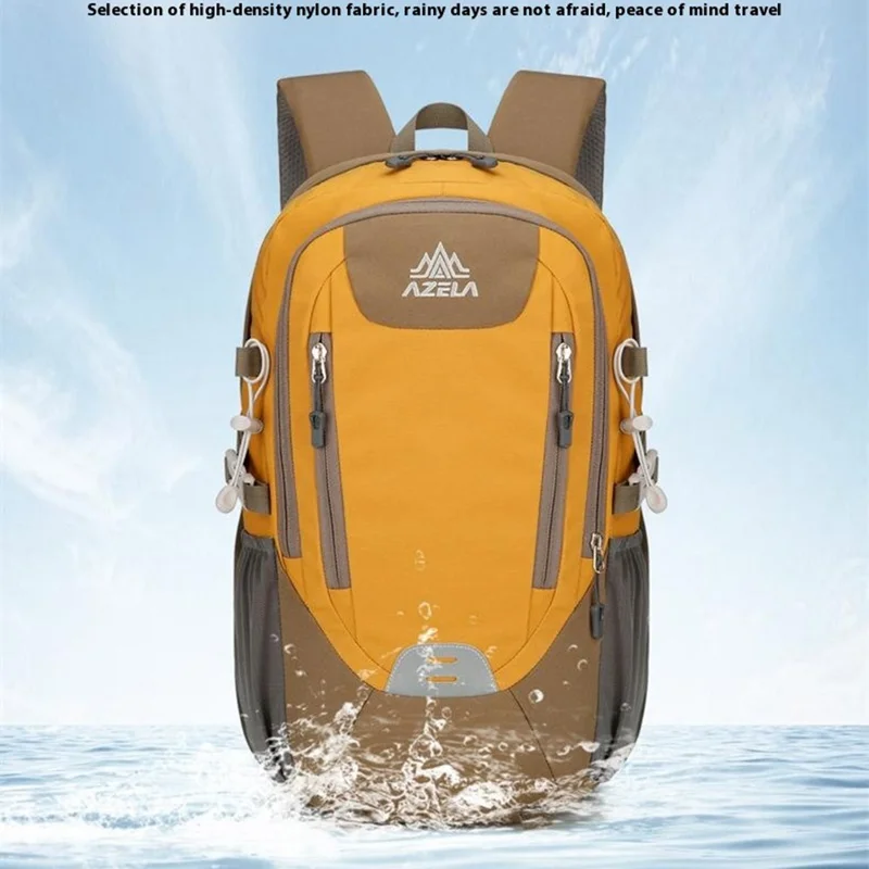 AZELA A1326 Outdoor-Rucksack für Sport, leicht und wasserdicht, Nylon-Daypack für Marathon und 15,6-Zoll-Laptop - Dunkelgrün