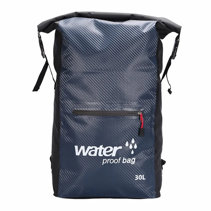 30L Outdoor Waterproof Backpack Lightweight Swimming Rafting Hiking Beach Dry Bag - Sapphire