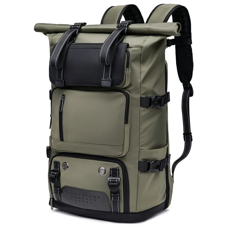 EURCOOL 639 Oxford Cloth Travel Backpack Men Large Capacity Business Casual 17 Inch Laptop Bag