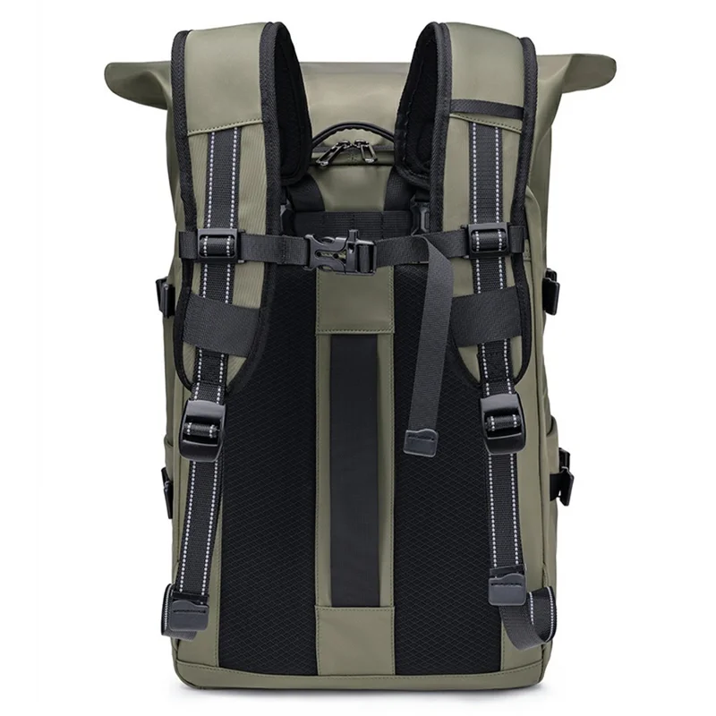 EURCOOL 639 Oxford Cloth Travel Backpack Men Large Capacity Business Casual 17 Inch Laptop Bag