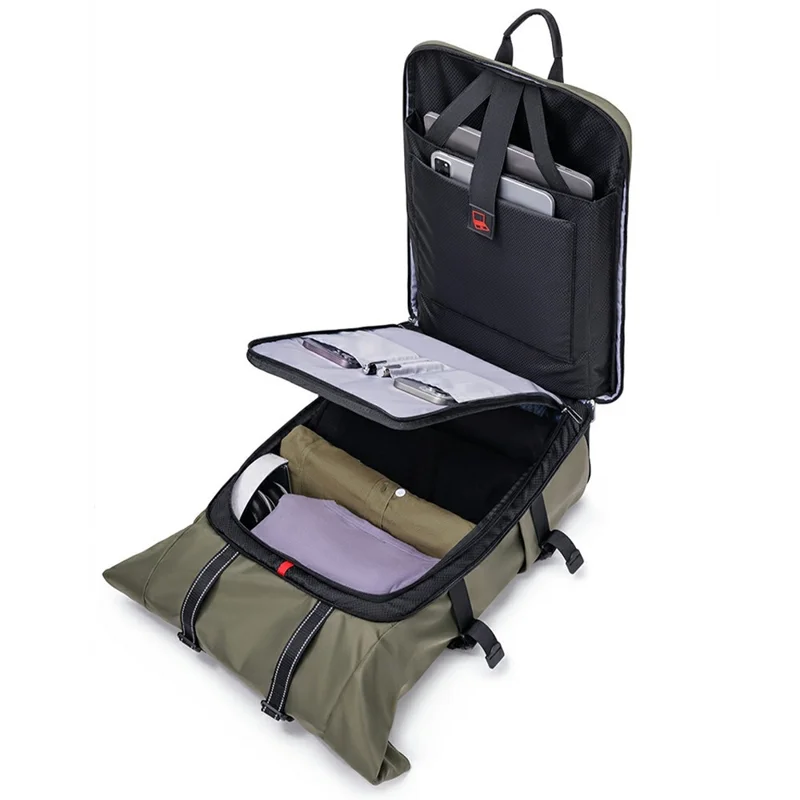 EURCOOL 639 Oxford Cloth Travel Backpack Men Large Capacity Business Casual 17 Inch Laptop Bag