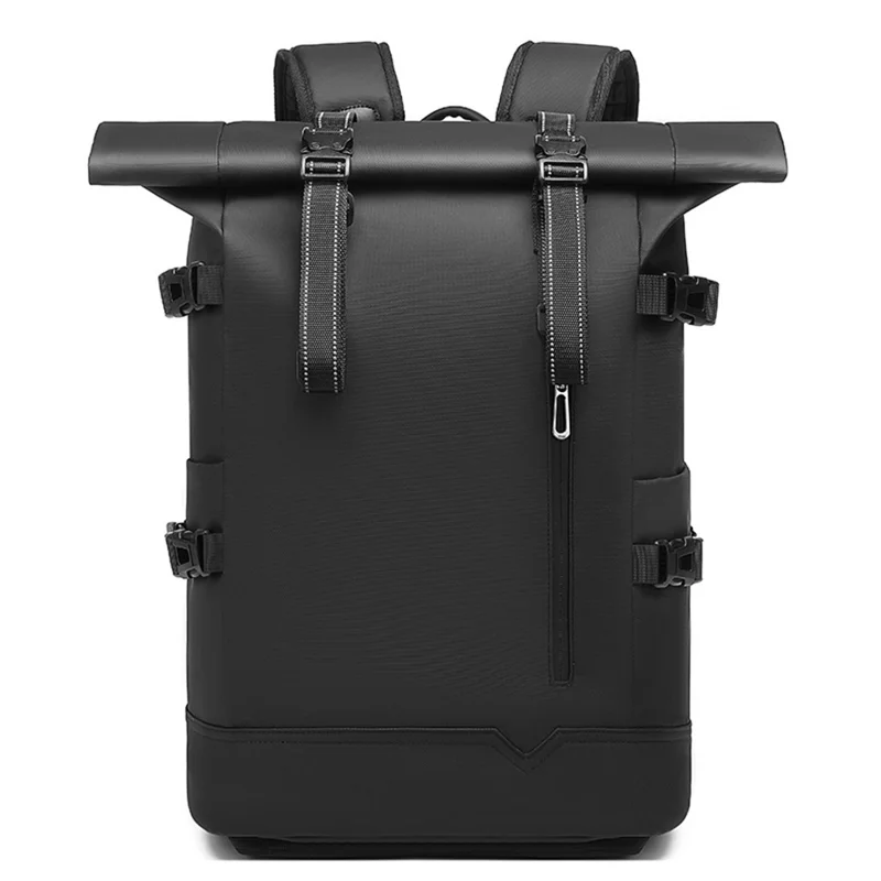 EURCOOL 6660 Zaino da viaggio per uomo per laptop di grandi dimensioni Capacità Dual Shoulder Bag con copertura superiore in PVC