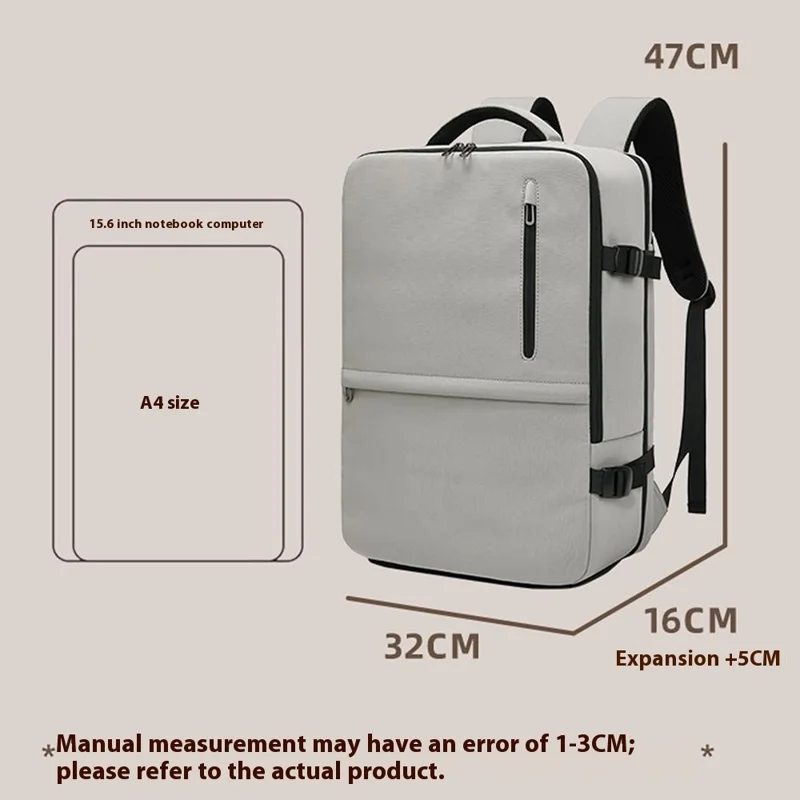 EURCOOL EC-6665 Expandable Oxford Cloth Men Business Backpack Travel Commute 16 Inch Laptop Bag