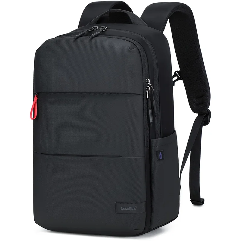 COOLBELL CB-8312 19L Travel Double Shoulder Bag Waterproof Backpack for 15.6 Inch Laptop - Black