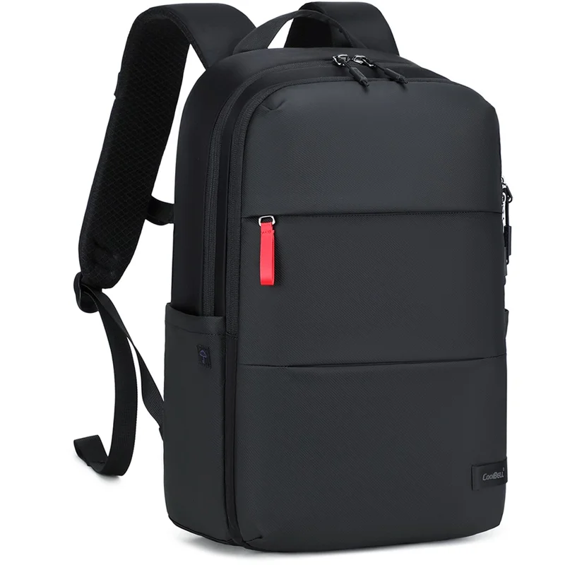 COOLBELL CB-8312 19L Travel Double Shoulder Bag Waterproof Backpack for 15.6 Inch Laptop - Black